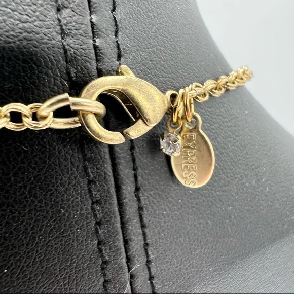 Express Goldtone Rhinestones Necklace - Picture 4 of 5